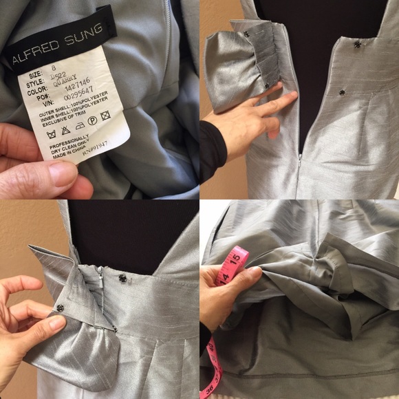 Silver/grey open back dress - Picture 6 of 11